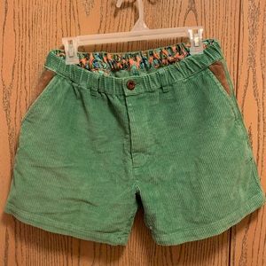 Chubbies Green corduroy shorts